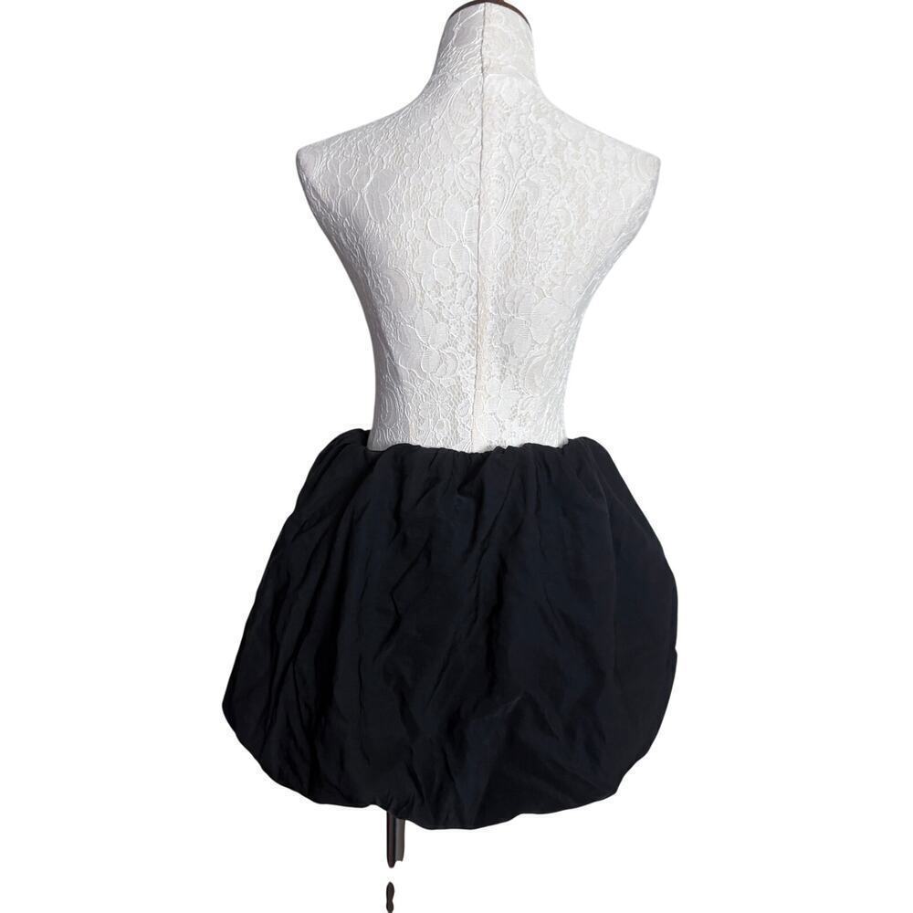 Zara Black Balloon Skirt Puff Bubble Hem Midi Skirt - Picture 3 of 7